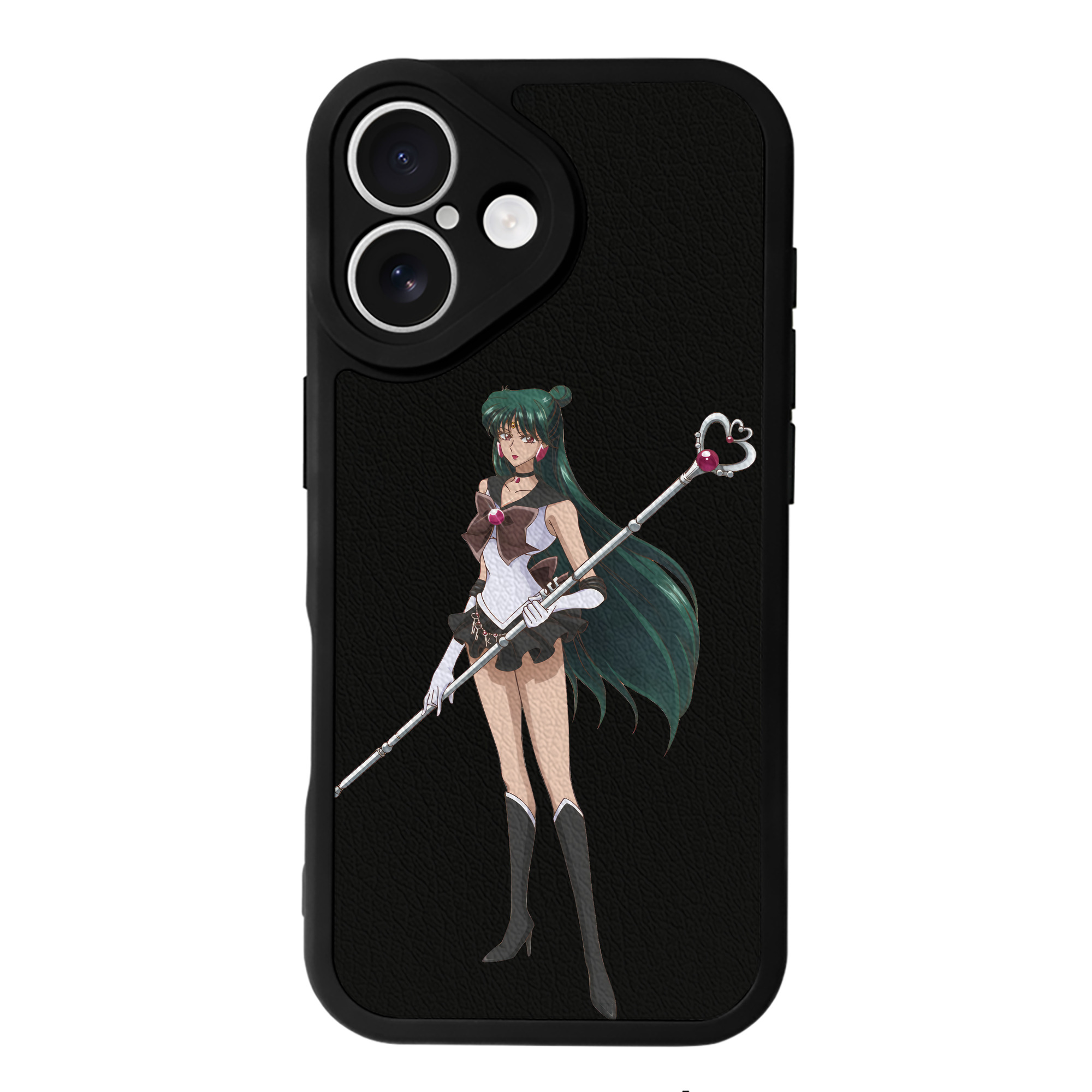 （画像用） 美少女戦士セーラームーン 冥王せつな Sailor Moon Meiou Setsuna 【iPhone 16シリーズ対応】シリコンスマホケース（レザー調） 材質：シリコン